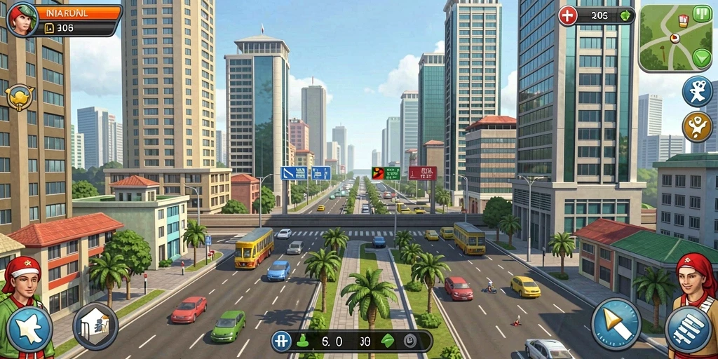Level menantang yang harus dilalui pemain dengan strategi.