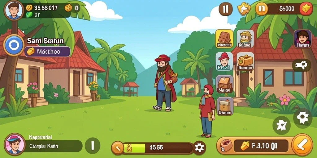 Screenshot 3 menampilkan karakter yang bisa dipilih oleh pemain.
